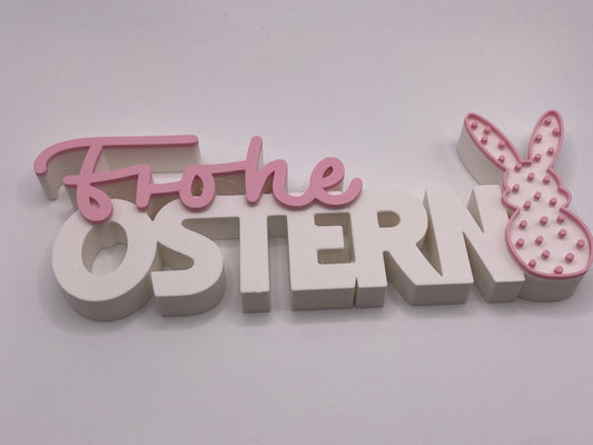 Frohe Ostern Schriftzug