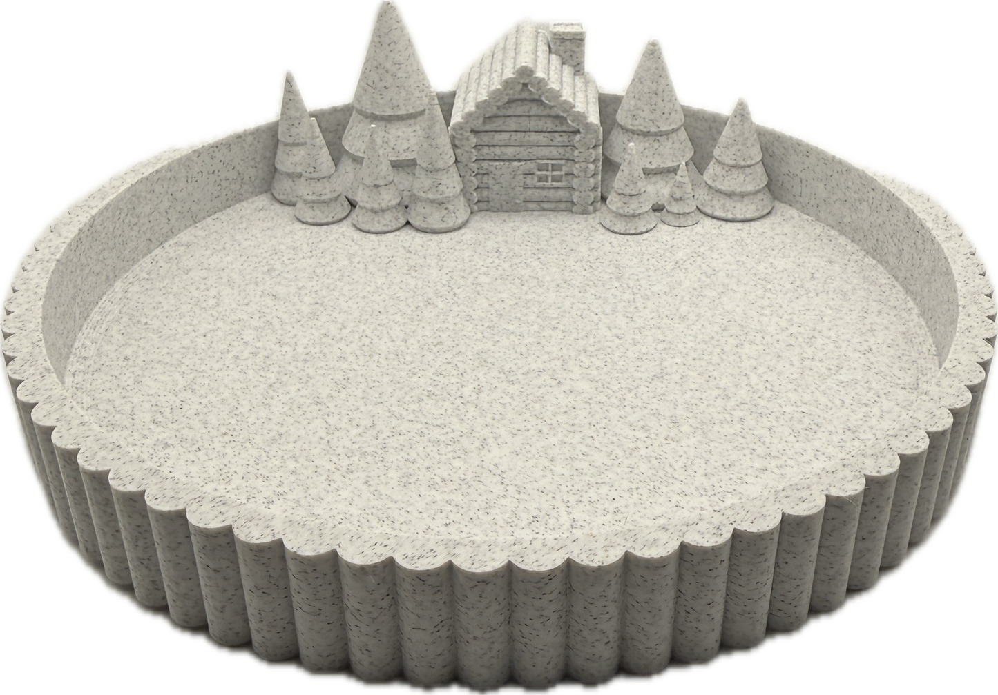 Winterdorf-Tablett „Talvi“ – Dekotablett mit Winterszene