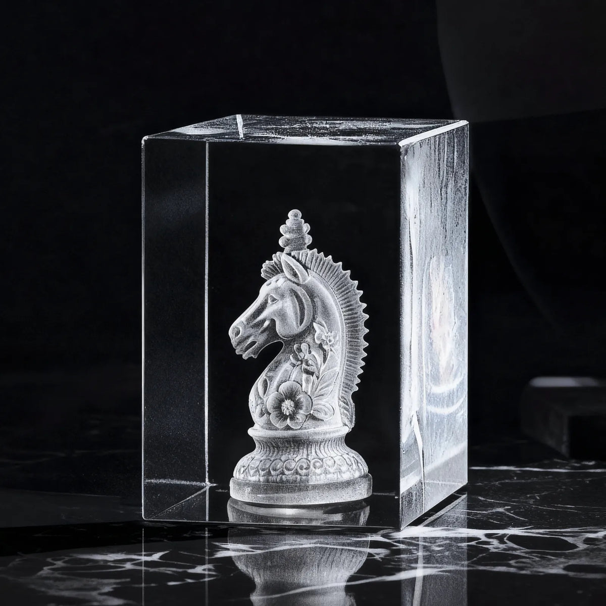 Personalisierter 3D-Kristallblock mit Innengravur