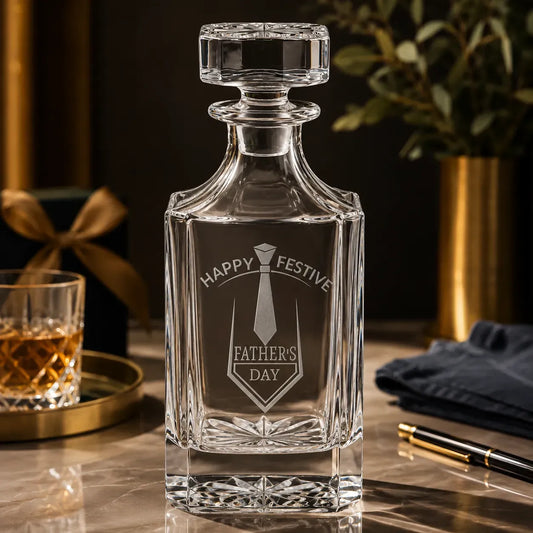 Personalisierte Whiskey-Karaffe aus Glas mit Gravur – 740 ml