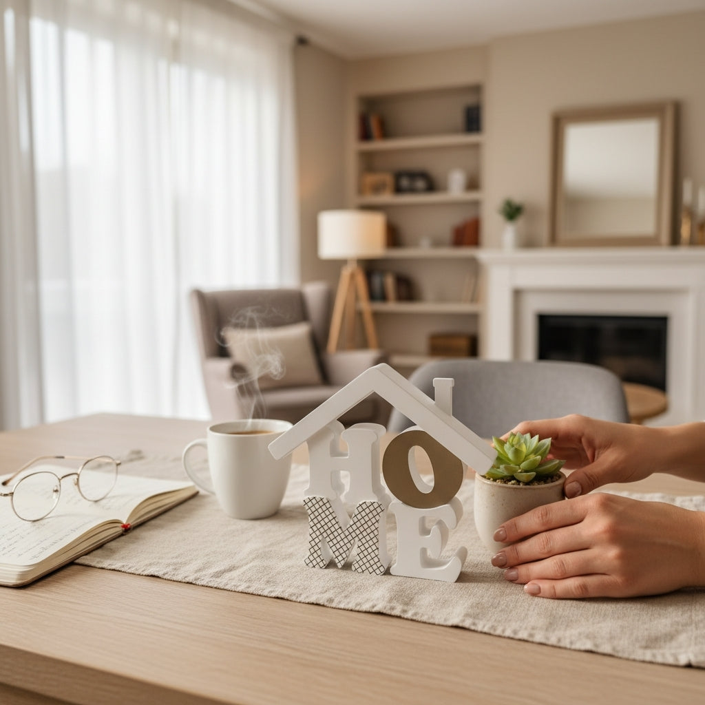 Dekorationsaufsteller „HOME“