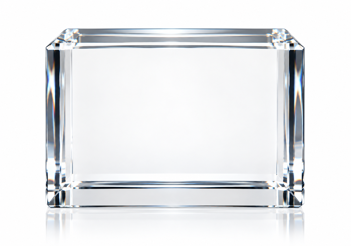 Personalisierter 3D-Kristallblock mit Innengravur